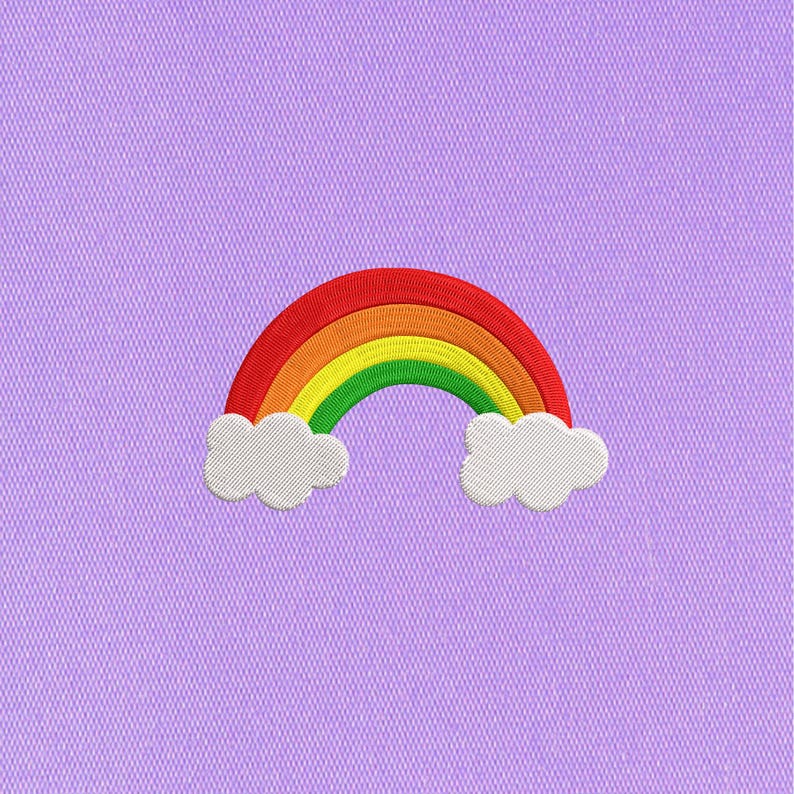 Rainbow Machine Embroidery Design: Colorful Pattern, 15 Sizes (instant ...
