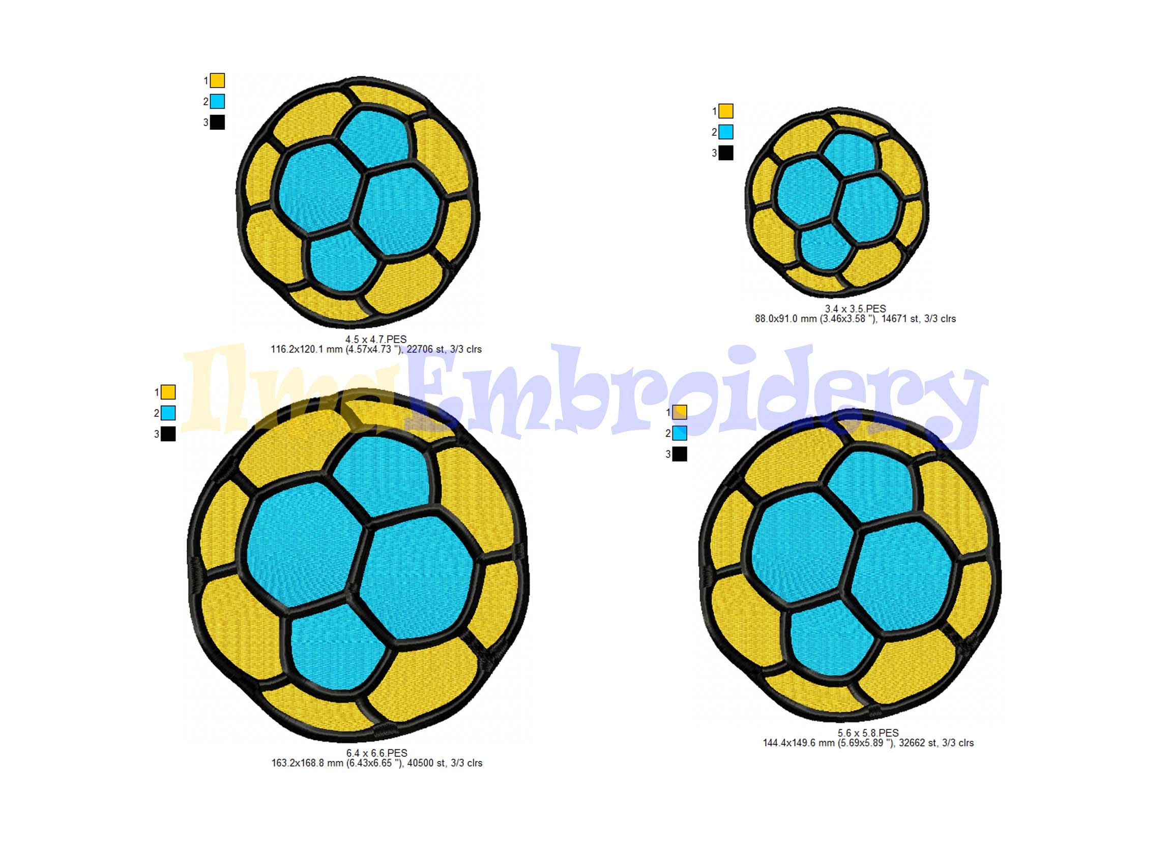 Handball Ball Embroidery Design: Sports Apparel Pattern (4 Sizes) - Etsy