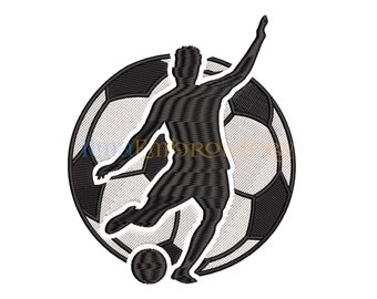 Voetbal borduurwerk ontwerpen, voetbal borduurwerk ontwerpen, sport borduurwerk ontwerpen, voetbal borduurwerk ontwerpen, voetbal jongen borduurwerk, 4 maten