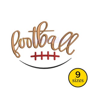 American Football Embroidery Design, Game Day Machine Embroidery File, Sporty Football Lover Pattern, instant download, 9 sizes