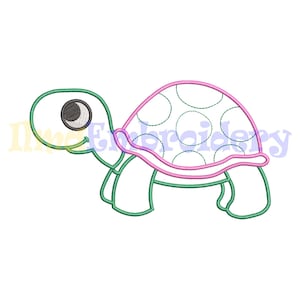 Cute Turtle Applique Embroidery Design, Turtle Embroidery Design, Animal Embroidery, ocean embroidery, Machine Embroidery Design, 4 Sizes