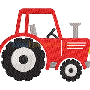 Farm Tractor Embroidery Design, Tractor Embroidery Design, Farm Embroidery, Machine Embroidery Design, Instant Download 102, 4 Sizes