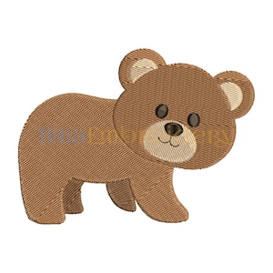 Baby Teddy Bear Embroidery Design, Bear Embroidery Design, Animal Embroidery Design, 5 Sizes