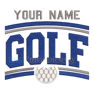 Split Name  Golf Embroidery Design, Golf Embroidery Design, Sport Embroidery, Ball Embroidery 102, 4 Sizes
