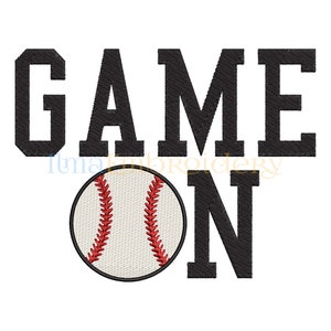 Baseball Game On Embroidery Design, Baseball Embroidery Design, Sport Embroidery Design, 4 Sizes