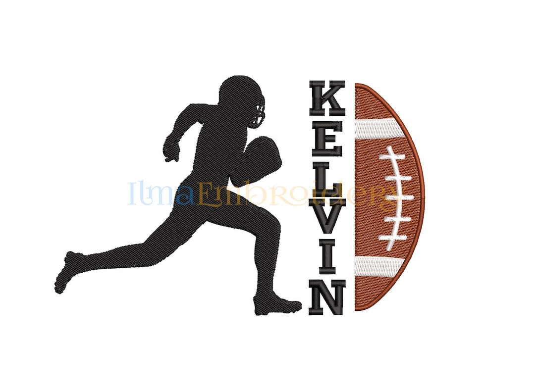 Split Name Football Embroidery Design (4 Sizes) (pes, Vp3, Dst, Xxx ...