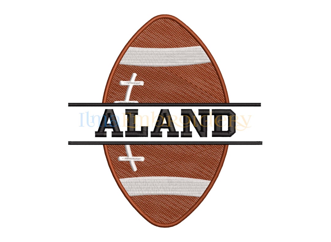 Split Name Football Embroidery Design: 4 Sizes (digital Download) - Etsy