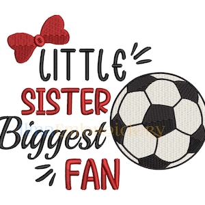 Soccer ball Sister Embroidery Design, Soccer ball Embroidery Design, Sport Embroidery Design, 4 Sizes
