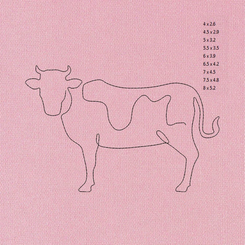 Farm Line Art Embroidery Design Set, Minimal Farm Animal & Barn Line ...