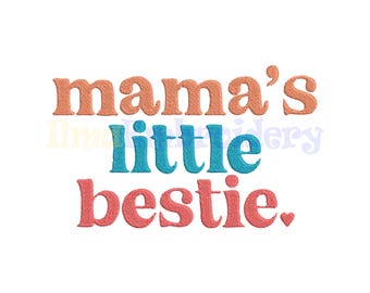 Borduurontwerp Mama Little Bestie: Moederdagpatroon (directe download)