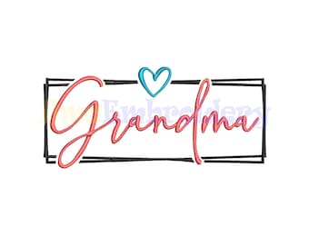 Love Grandma-borduurontwerp, Moederdagcadeau (directe download)