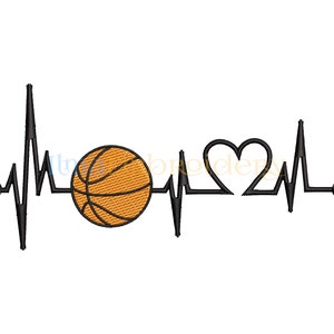 Basketball Embroidery design, Sport Embroidery Design, baĺl embroidery design 303, 4 Sizes