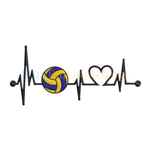 VolleyBall Embroidery Design, Sport Embroidery Design, Machine Embroidery file 104, 4 Sizes