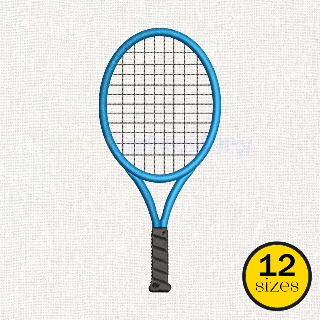 Tennis Racket Embroidery Design, Sports Machine File, Tennis Lover ...