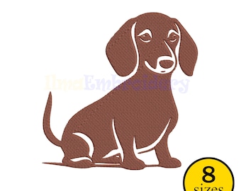 Dachshund Embroidery Design, Sausage Dog Pattern (Digital Download)