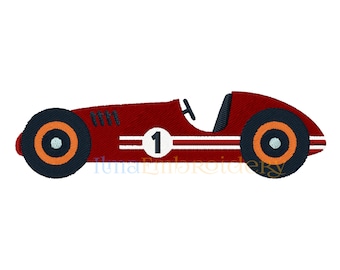 Disegno da ricamo per auto sportiva: veicolo da corsa, 5 dimensioni (download digitale)