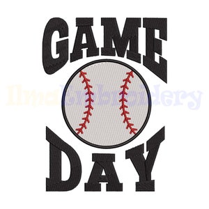 Basaball Game Day Embroidery Design, Baseball Embroidery Design, Baseball Players Embroidery,Sport Embroidery Design,Baĺl embroidery,4 Sizes