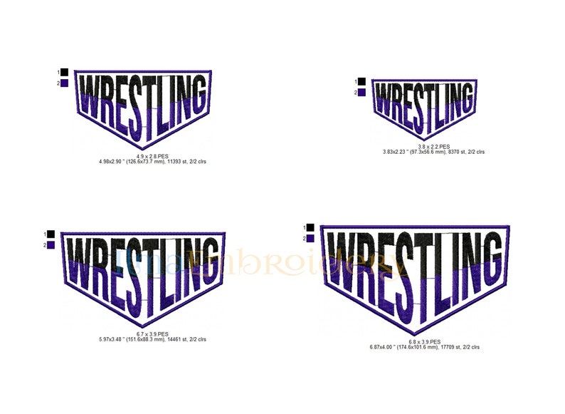 Wrestler Letters Wrestling Embroidery Design: Sport Logo, 4 Sizes (digital Download) - Etsy