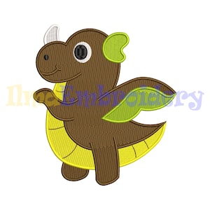 Lindo diseño de bordado de dragón, diseño de bordado de dragón, diseño de bordado de animales, diseño de bordado de máquina, 4 tamaños