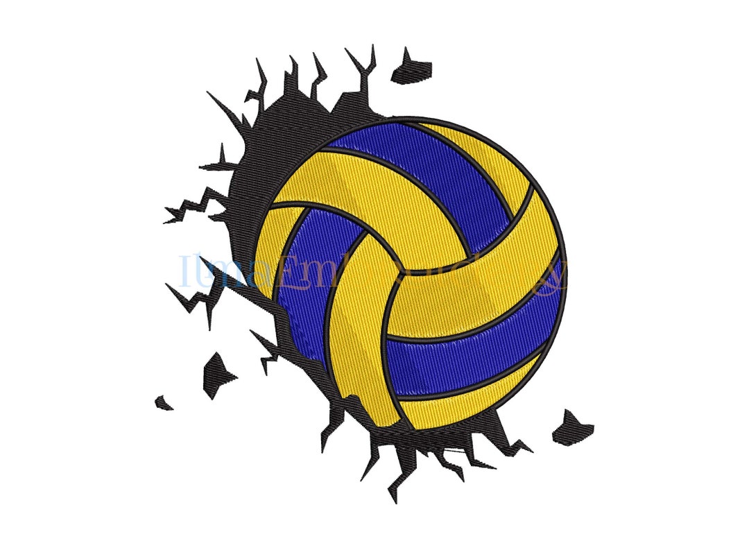 Volleyball Embroidery Design Sport Embroidery Design Machine Etsy