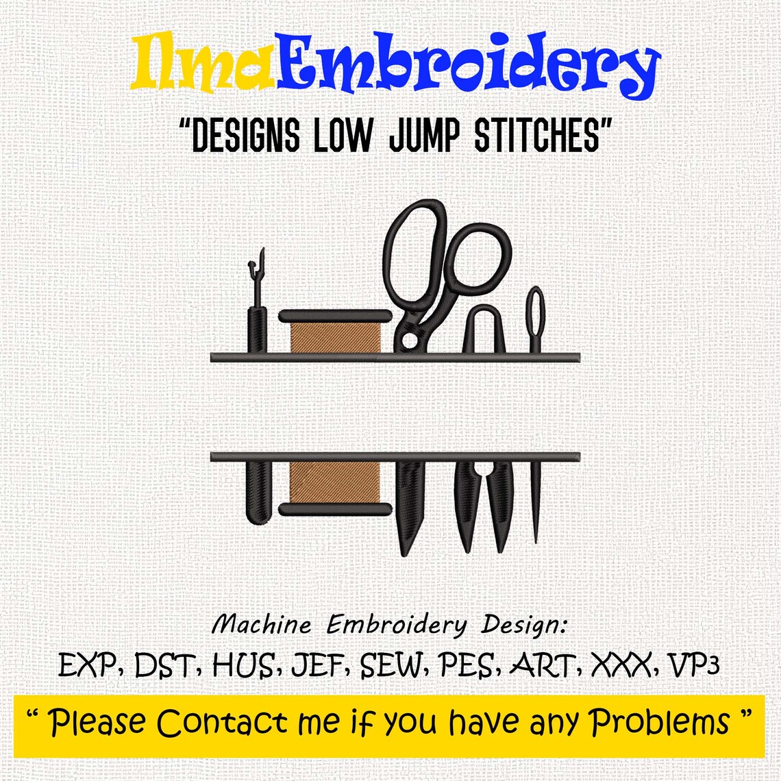 Sewing Tools Embroidery Design, Tailor Machine Embroidery File, Needle ...