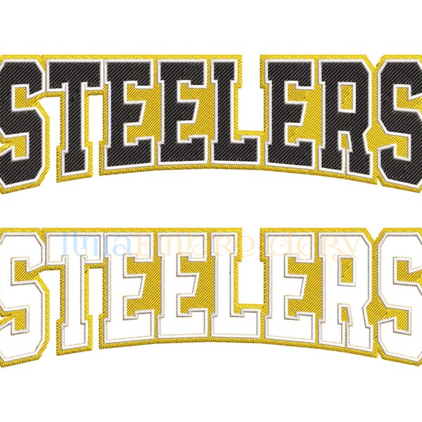 Diseño de bordado de Steelers, archivo de bordado de máquina, 4 tamaños