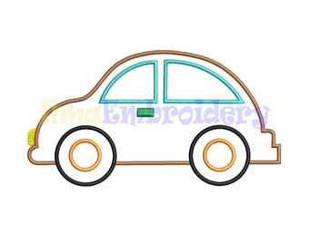 Car Applique Embroidery Design: Vehicle Embroidery, 4 Sizes