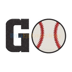 Go Baseball Embroidery Design, Baseball Embroidery Design, Sport Embroidery Design, 4 Sizes