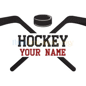 Split Name Hockey Embroidery Design, Hockey Embroidery Design, Sport Embroidery Design 207, 4 Sizes