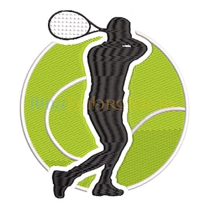 Tennis Embroidery Design, Split Name Tennis Embroidery Design, Tennis embroidery design, Sport Embroidery, Ball Embroidery 102, 4 Sizes