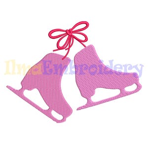 Ice Skates Machine Embroidery Design – Winter Figure Skating Stitch File – Sports Embroidery Pattern – Instant Download