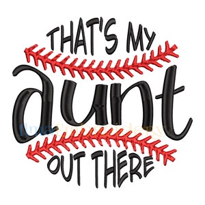 Baseball Aunt Embroidery Design, Baseball Embroidery Design, Sport Embroidery Design, 4 Sizes