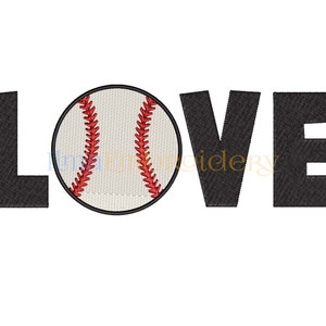 Baseball Love Embroidery Design, Baseball Embroidery Design, Sport Embroidery Design 302, 4 Sizes