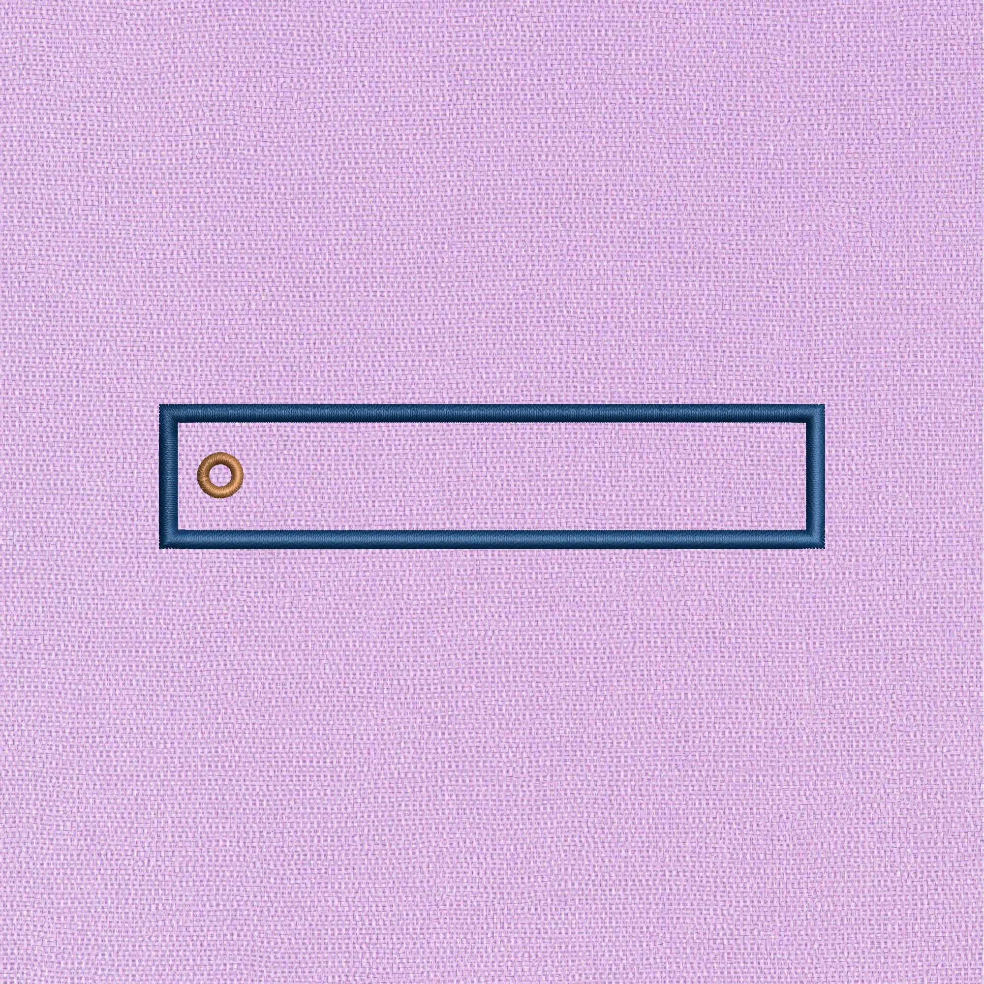 Key Tag Patterns Rectangle Key Tag Applique Embroidery Design, in the Hoop Key Fob ...