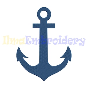 Desenho de bordado de âncora, arquivos PES DST JEF náuticos, padrão de bordado à máquina de marinheiro, download instantâneo, 4 tamanhos