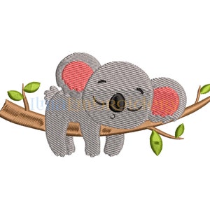 Sleeping Baby Koala Embroidery Design, Animal Embroidery Design, Machine Embroidery Design, 4 Sizes