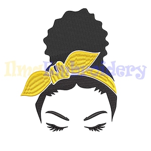 Afro Woman Embroidery Design, Black Women Embroidery Design, Cool Afro Woman Embroidery Design, Machine Embroidery Design, 4 Sizes