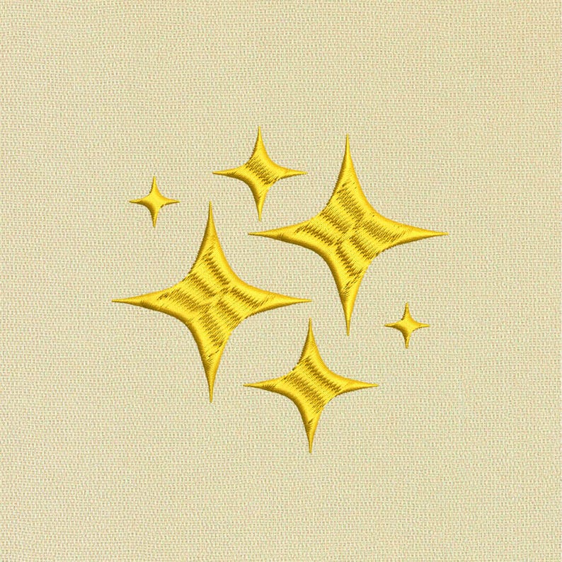 Sparkle Star Embroidery Design, Celestial Machine File (instant ...