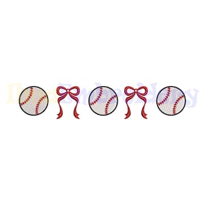 Cute Coquette Baseball Embroidery Design, Baseball Embroidery Design, Sport Embroidery Design, Machine embroidery design, 4 Sizes