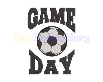 Game Day Soccer Embroidery Design (4 Sizes)