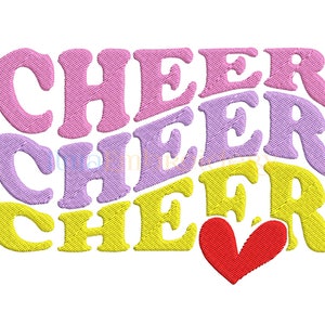 Love Cheer Embroidery Design, Sport Embroidery Design, Machine Embroidery Design, 4 Sizes