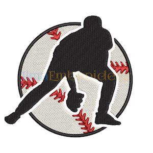Baseball Embroidery Design, Baseball Players Embroidery Design, Sport Embroidery Design, Machine embroidery design 508, 4 Sizes