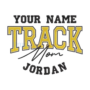 Split Track Mom Embroidery Design, Machine Embroidery Designs, Sports Embroidery Designs, 4 Sizes