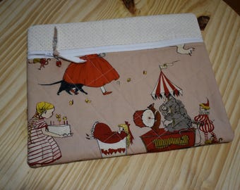 Quilted Cross Stitch Project Bag | 11" x13" - Circus Kids