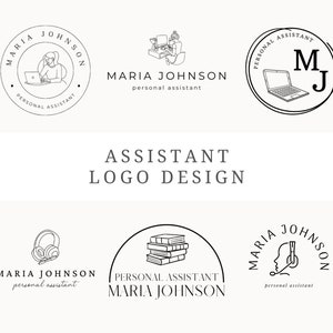 Personal Assistant Logo Design Canva 6 Customizable Virtual Assistant Logos Online Assistant Logo Editable Digital Assistant Logo Template