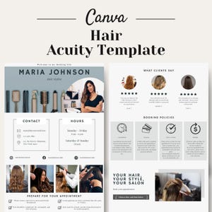 Hair Stylist Acuity Scheduling Template Canva Acuity Scheduling Template Hair Branding Hairdresser Website Hair Stylist Acuity Banners