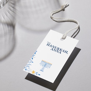 Hanukkah Gift Tags Editable Hanukkah Tags Canva Printable Hanukkah Gift Tag Instant Download Hanukkah Tags Custom Hanukkah Bottle Tag
