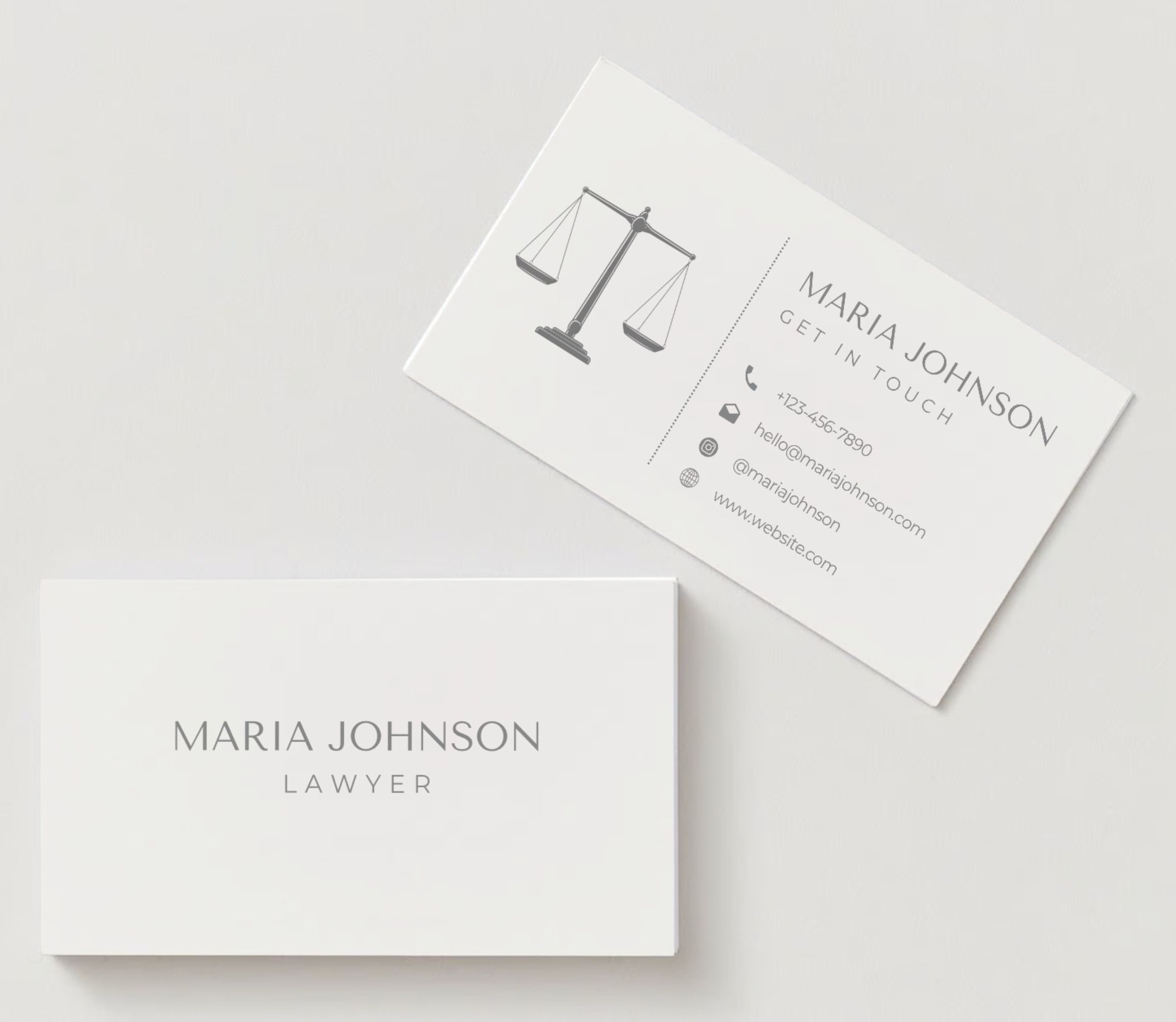Lawyer Business Card Template Lawyer Calling Card Attorney