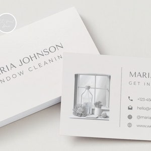 Window Cleaning Business Card Template Canva Window Cleaning Calling Card Window Cleaner Business Card Cleaning Work Editable Template