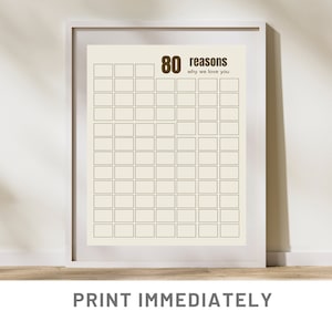80th Birthday Sign Guest Book Poster 80 Reasons Why We Love You Birthday Party Decoration Mens Birthday 80th Birthday Guestbook Alternative